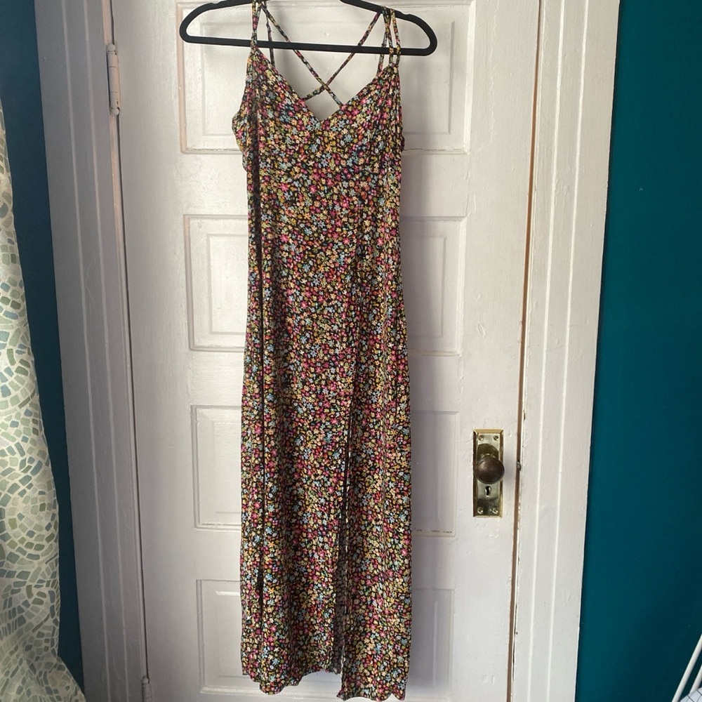 Zara Multicolor Floral Maxi Dress